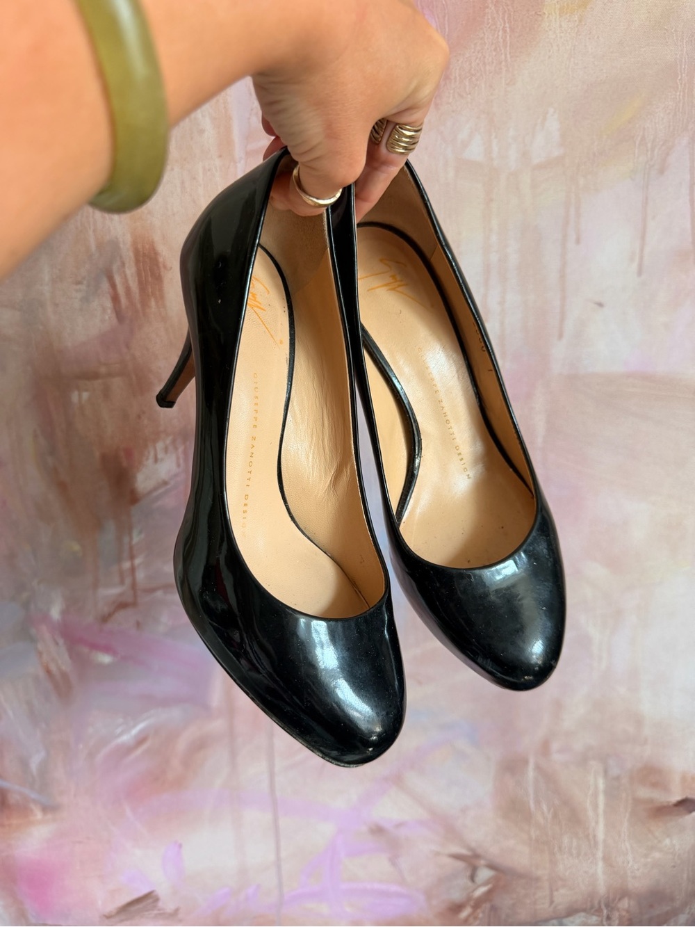 Giuseppe Zanotti Black Patent Leather Women's Pumps